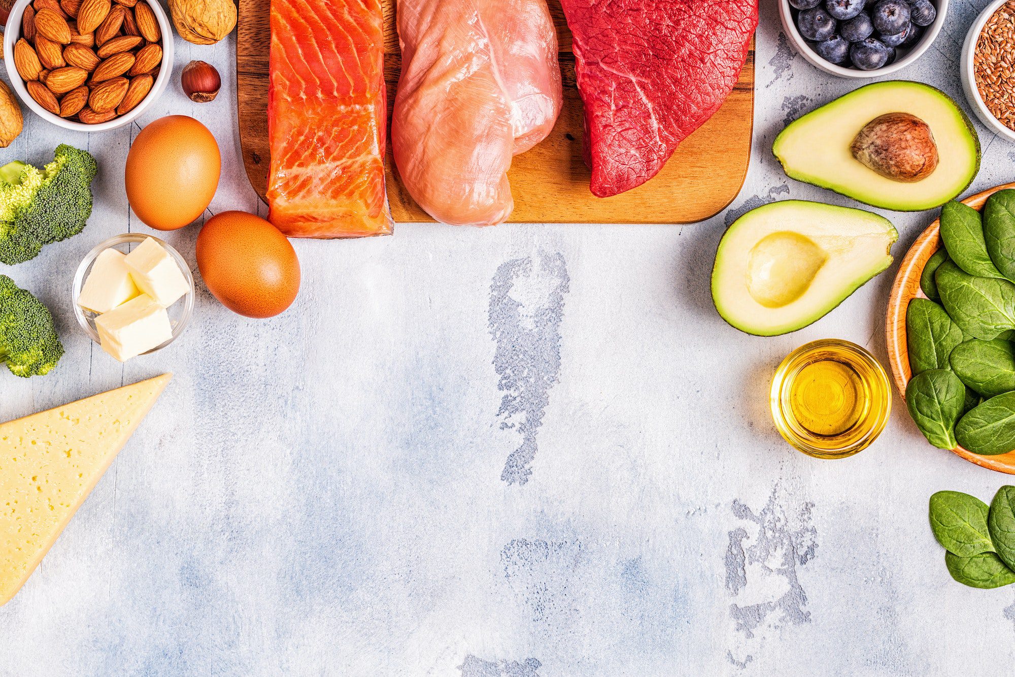 Balanced low carb, high good fat , healthy food.